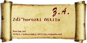 Záhorszki Attila névjegykártya